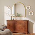 Wide Arched Wall Mirror 38 x 40 in - Elegant Vanity Mirror