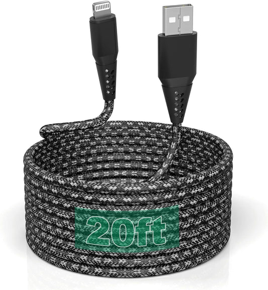 20FT Apple MFi Certified Lightning Cable - Ultra-Fast Charging!