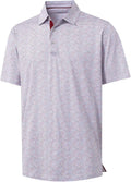 Mens Golf Polo Short Sleeve Dry Fit - Performance Print Shirt