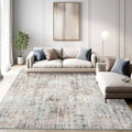 Area Rugs 4x6 for Living Room Vintage Washable Rug - Soft, Non-Slip