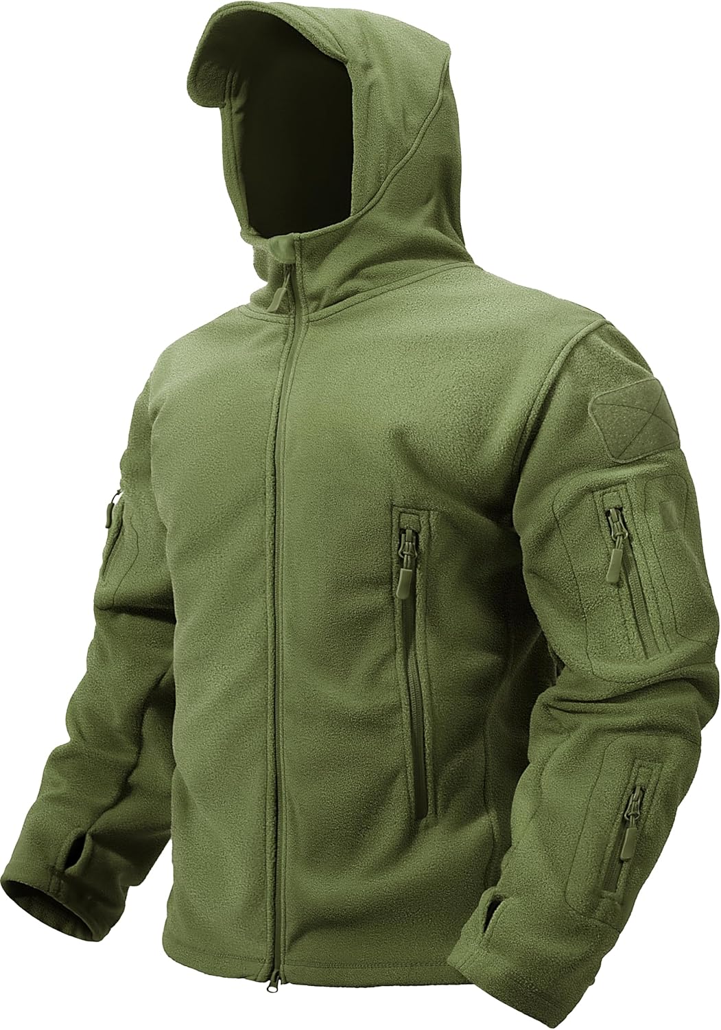TACVASEN Mens Fleece Jacket Full Zip Tactical Hoodies for Winter