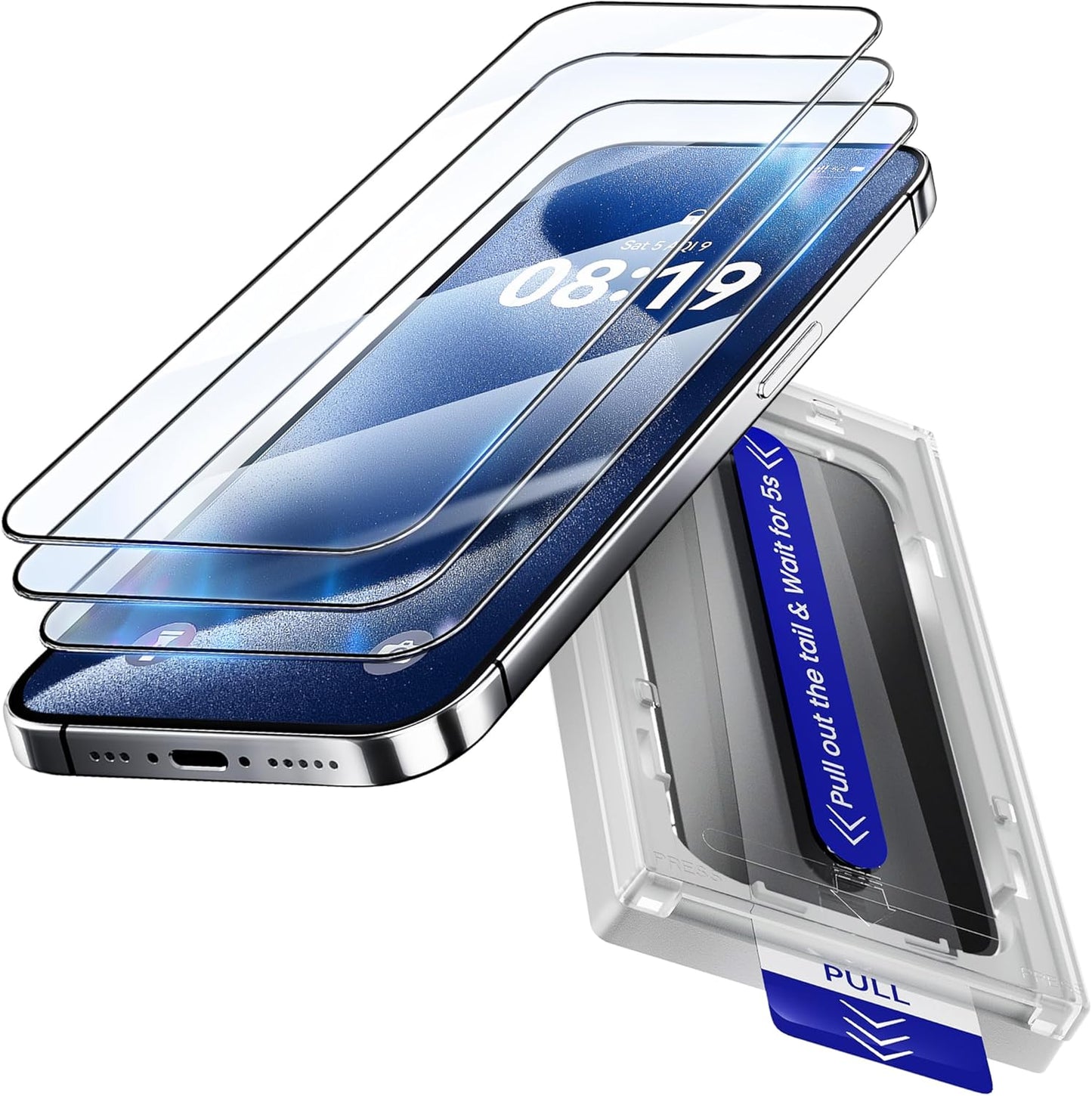 3 Pack Tempered Glass Screen Protector for iPhone 16 Plus