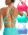 RUNNING GIRL Sports Bras for Women - Crisscross Back Medium Support be