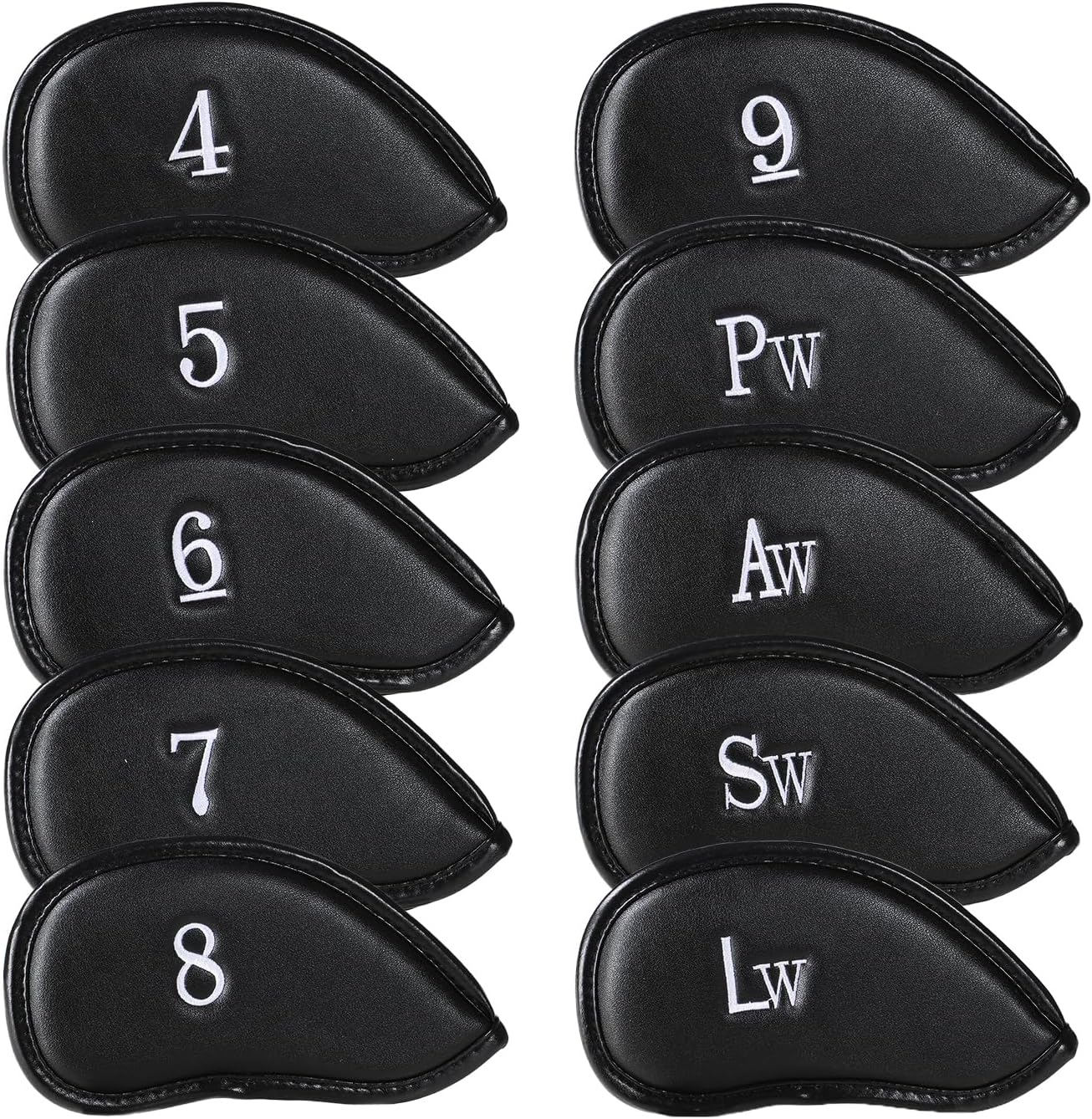 Premium Leather Golf Club Covers with Magnetic Closure for Protection