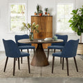 Upholstered Dining Chairs Set of 4 - Comfortable Mid Century Side