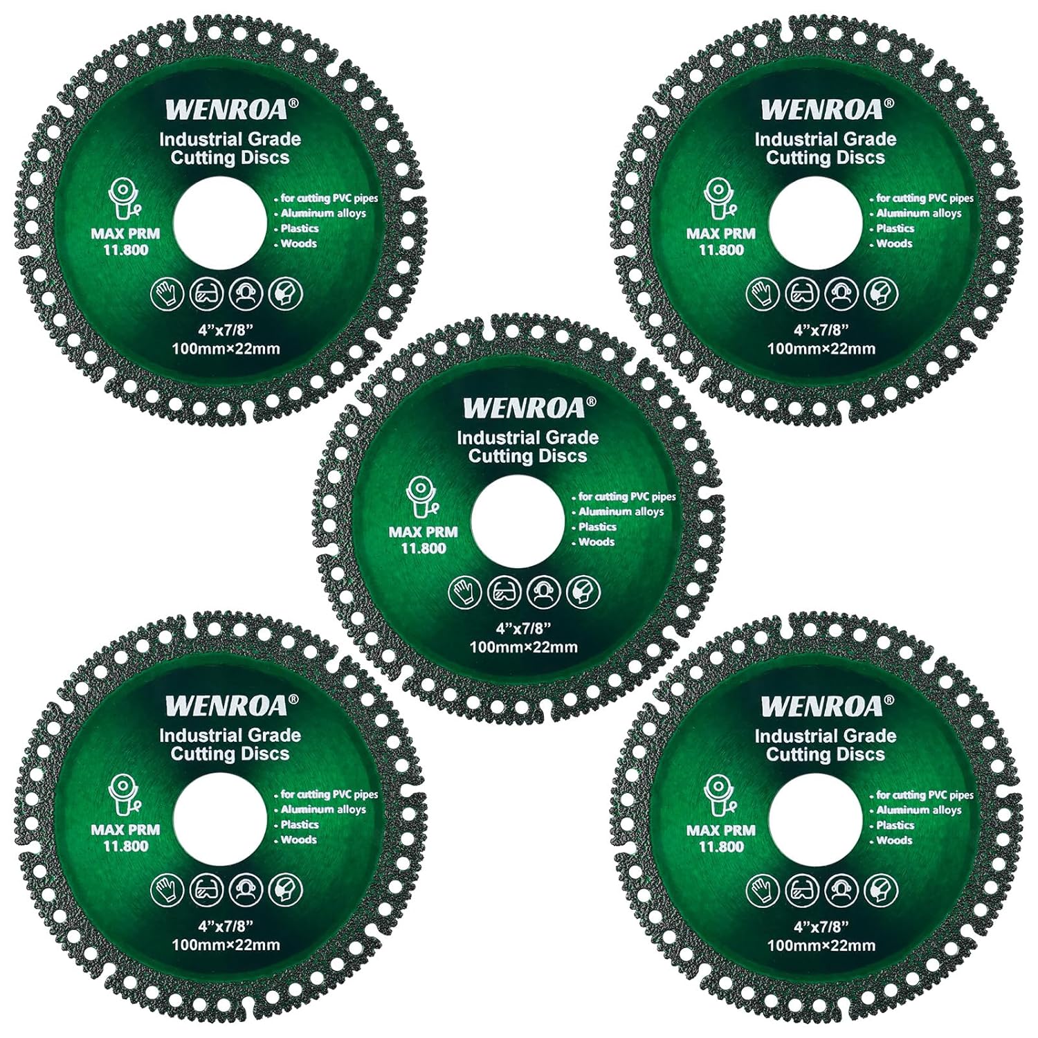 WENORA 5-Pack Diamond Grinding Discs for Precise Cutting