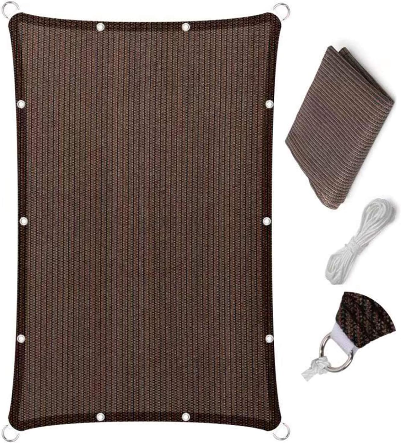 Eden's Decor Straight Flat Edge Sun Shade Sail for Outdoor Use