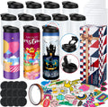 12 Pack 20 oz Sublimation Tumblers Dual Opening Blank Bottles - Bulk