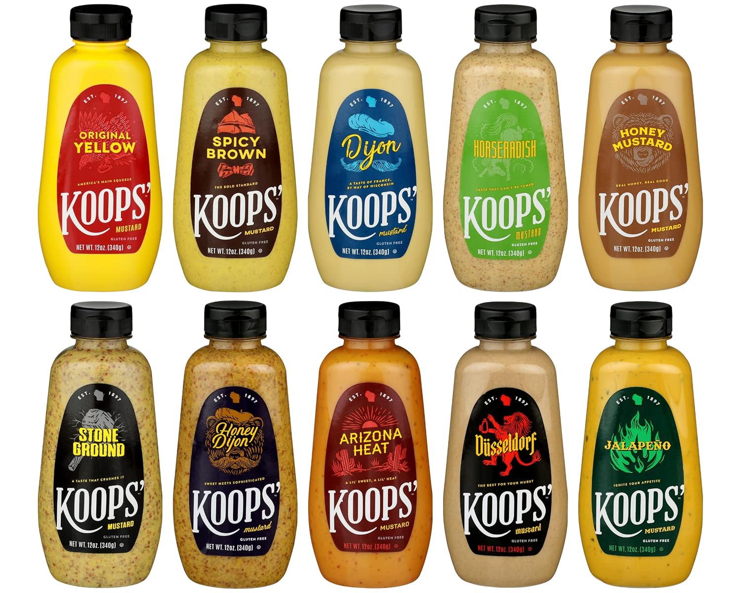 Koops' Mustard Variety Pack - Gourmet Mustard for Every Taste
