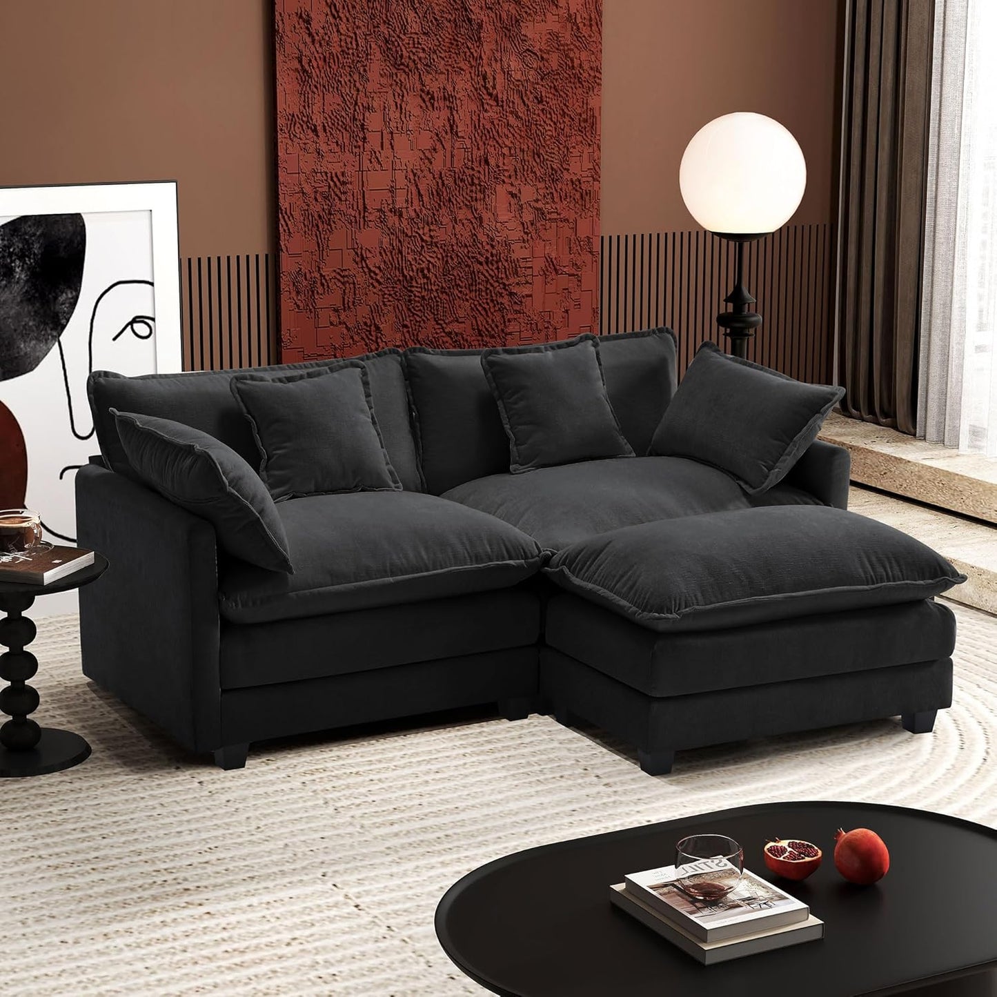 Ihanherry 77in L Shaped Modern Sofa Modular Sectional Couch