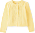 Girls Long Sleeve Button Front Cardigan in 100% Combed Cotton