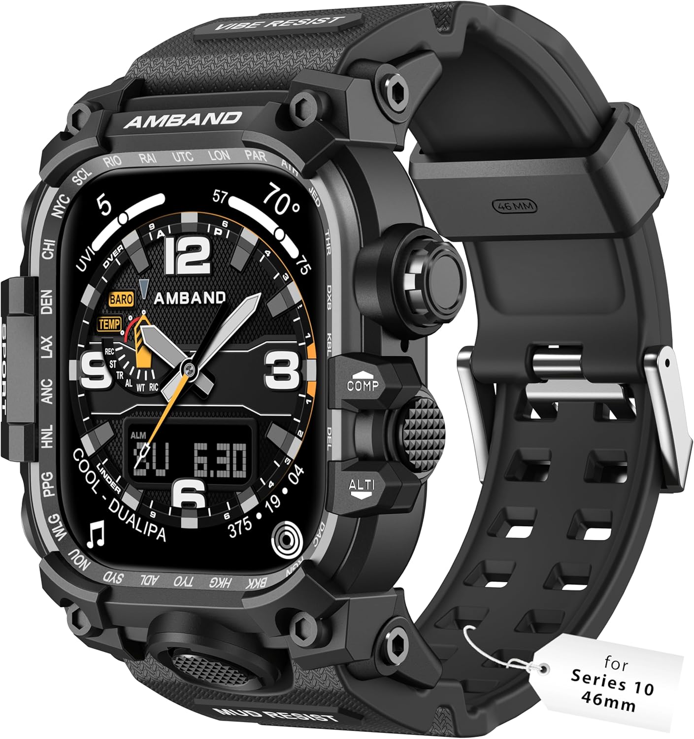 Rugged Military Case for Apple Watch 46mm