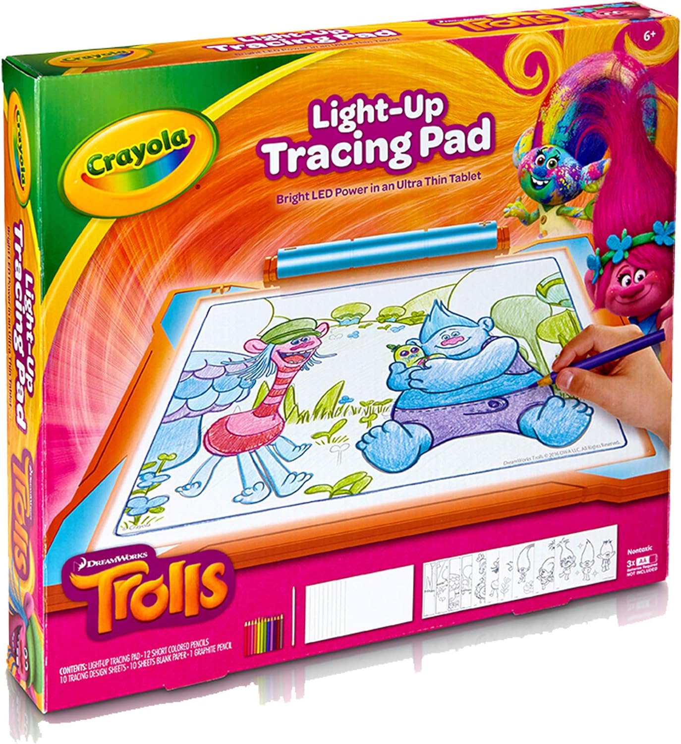Crayola Trolls Light Up Tracing Pad - Brighten Art Time!