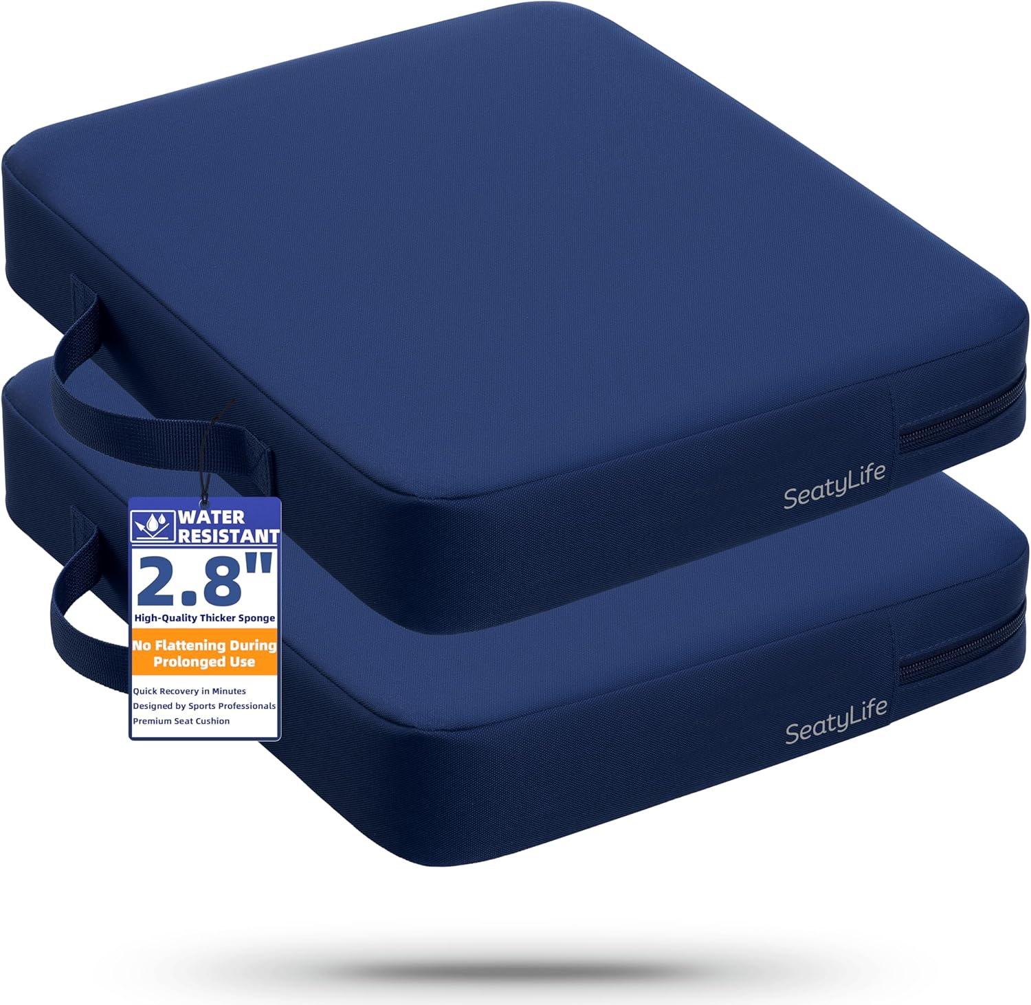 2-Pack Stadium Seat Cushions for Bleachers - Extra Thick Comfort