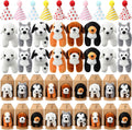 20 Pcs Mini Plush Dogs Set with Hats and Kraft Homes - Party Adoption