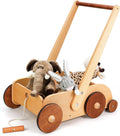 Woodtoe Wooden Baby Walker Adjustable Speed Anti-Rollover Push Toy