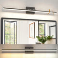 39.4 in Modern Bathroom Light Fixture 5 CCT Dimmable LED - Sleek Black