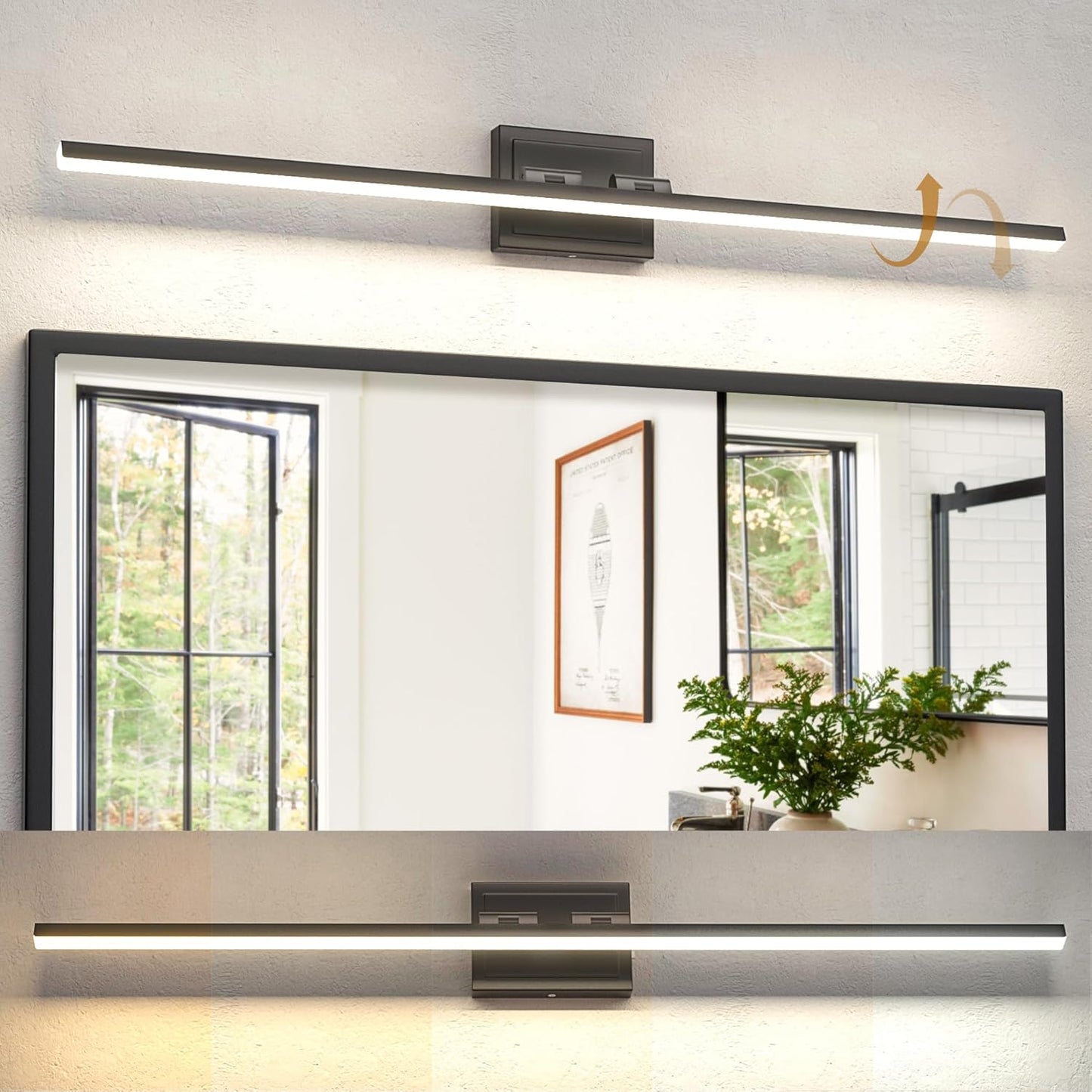 Modern Bathroom Light Fixture with Dimmable LED for Elegance