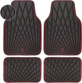 CAR PASS Faux Leather Floor Mats Full Set - Waterproof Luxury Fit