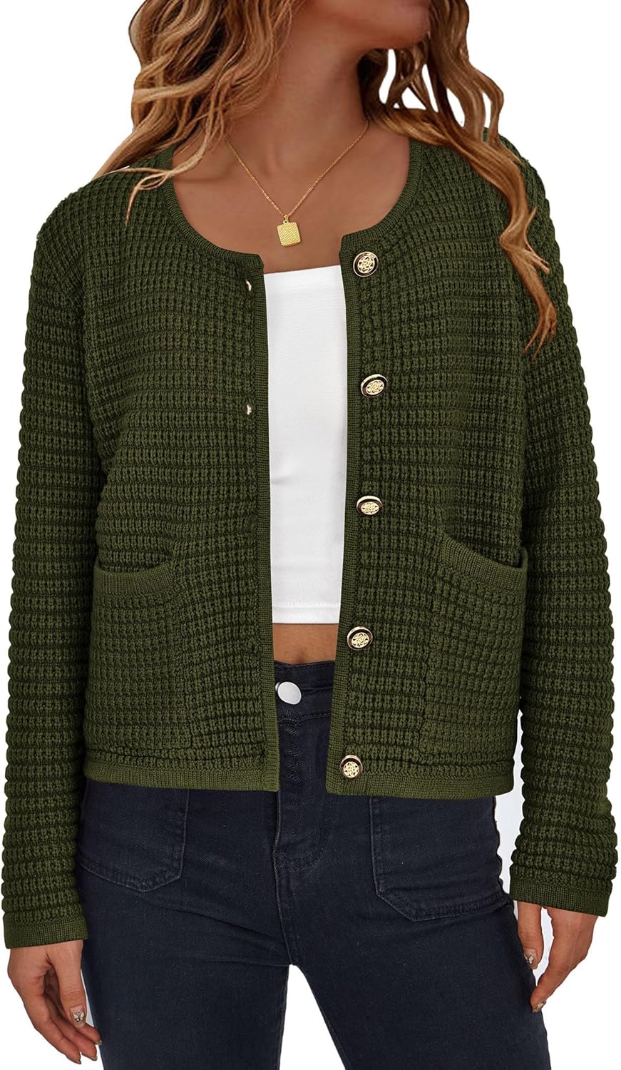 PRETTYGARDEN Women Knit Cardigan Sweaters for Fall Fashion