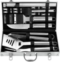 Complete Grill Accessories Kit - 21PC Professional BBQ Set with Case