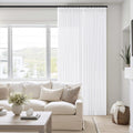 Pinch Pleated White Linen Curtains 102 in - Memory Trained Pleats