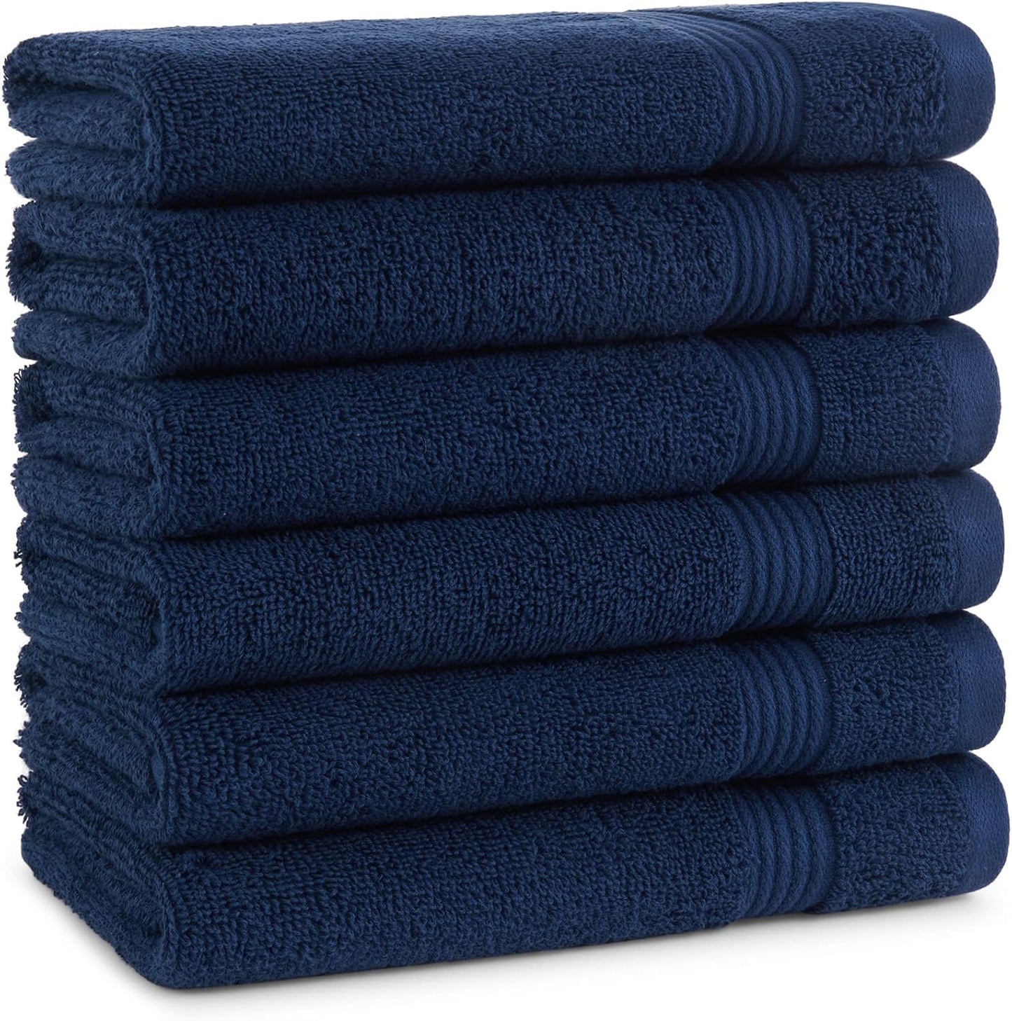 Super Soft 100% Cotton Hand Towels Set of 6 for Luxury Bath