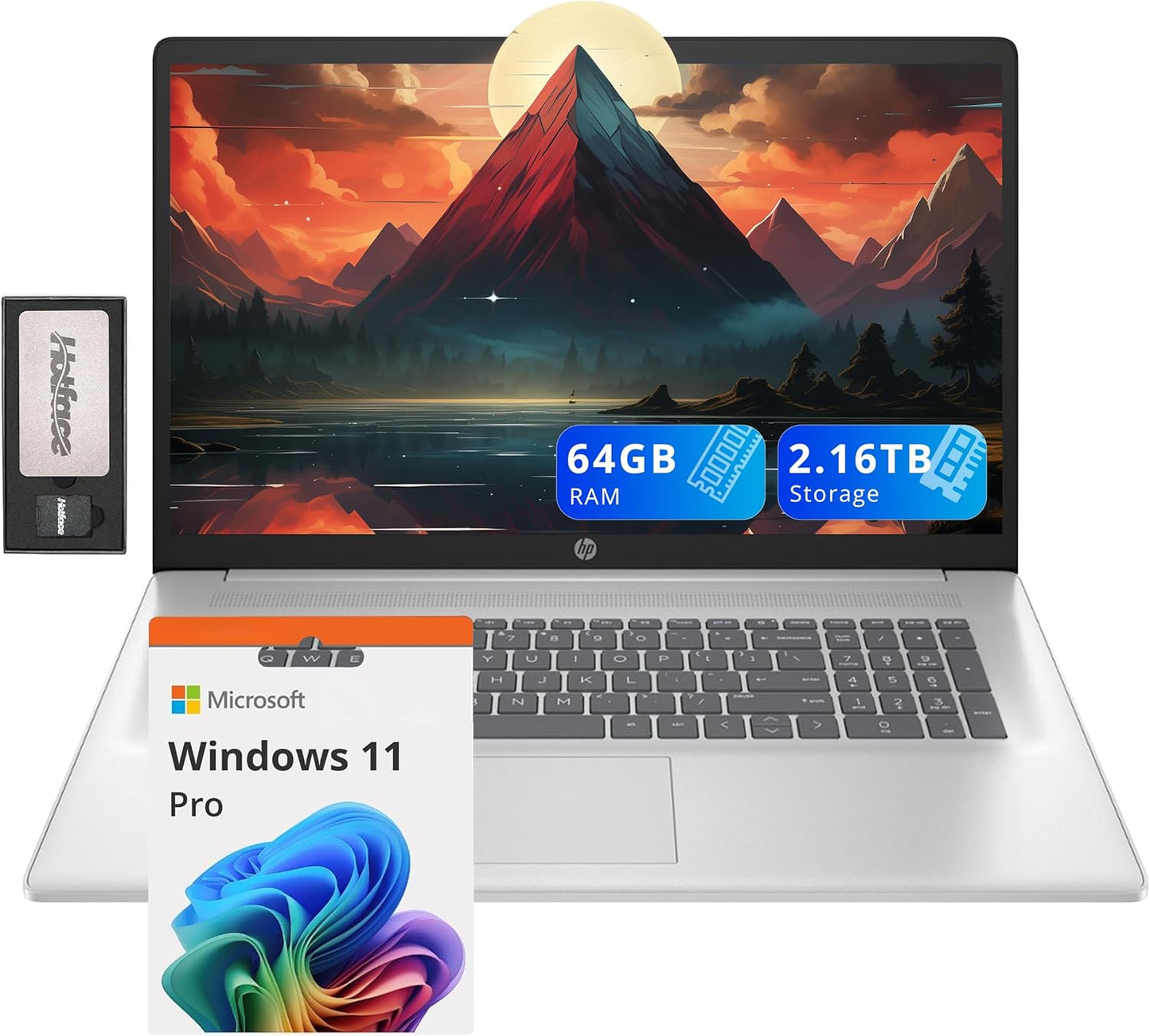 HP 17.3 FHD IPS Business Laptop with AMD Ryzen 5 and 64GB RAM