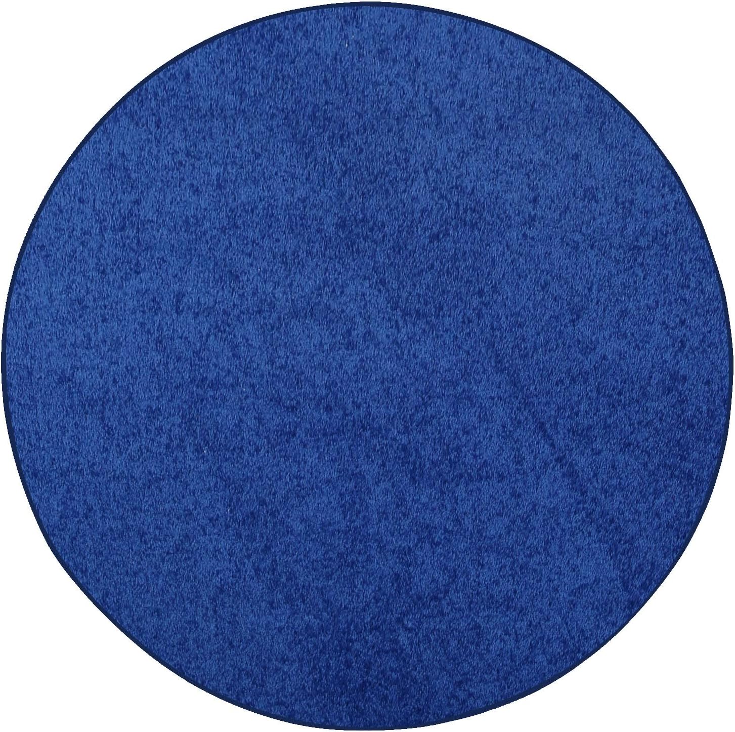 Neon Blue Pet Friendly Solid Color Area Rugs for Home Decor