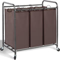 STORAGE MANIAC 3 Section Laundry Sorter - Rolling, Removable Bags