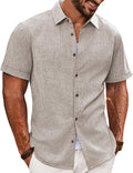 Mens Short Sleeve Button Down Shirt for Men - Lightweight Summer Fit
