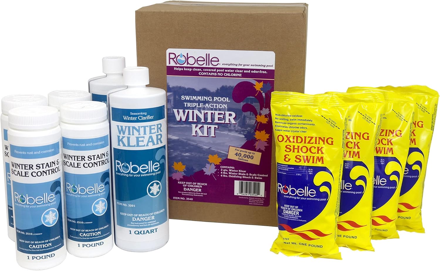 Robelle 40,000 Gallon Triple-Action Winter Kit for Easy Closing