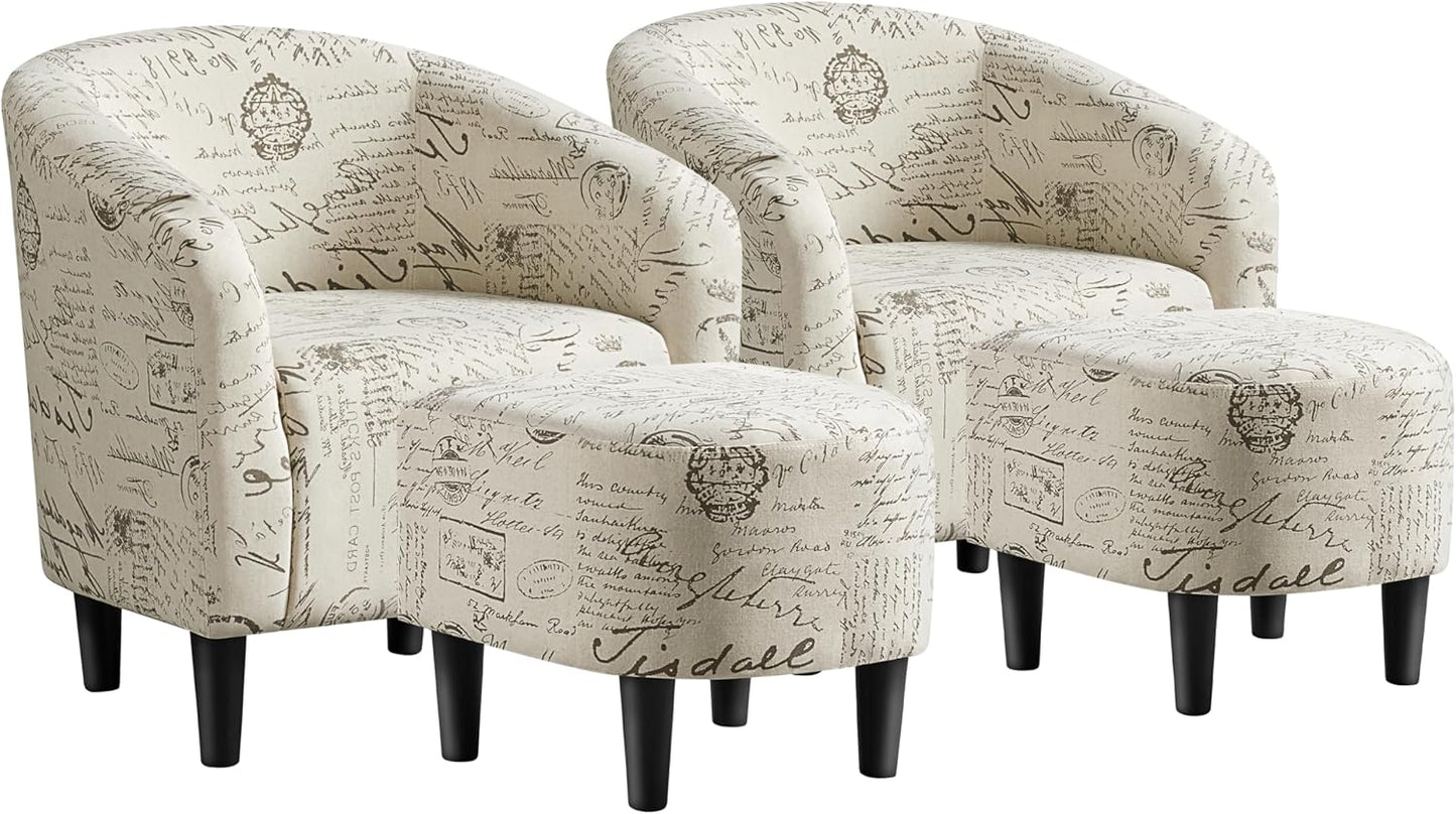 Yaheetech Accent Chair with Foot Rest for Modern Living Rooms