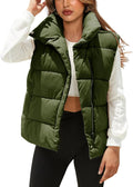 Himosyber Womens Puffer Vest Sleeveless Casual Loose Winter Warm