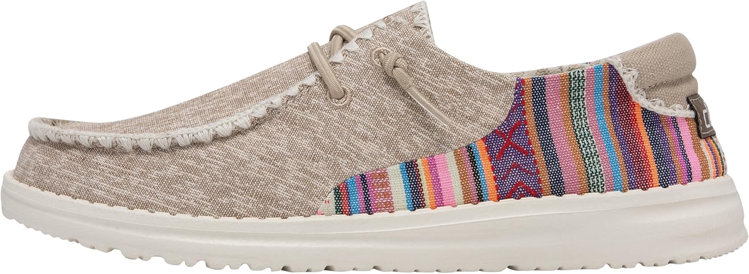 Hey Dude Women's Wendy Chambray Comfortable Lace Up Loafers