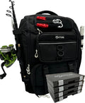 40L Fishing Tackle Backpack with Cooler - Jet Black