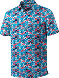 ZITY Golf Shirts for Men Print Polo Shirt - Moisture Wicking Comfort