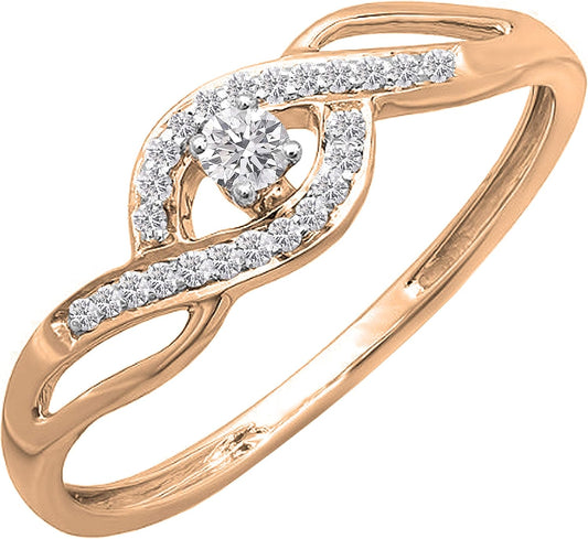Dazzlingrock Collection 0.15 cttw Round White Diamond Ring