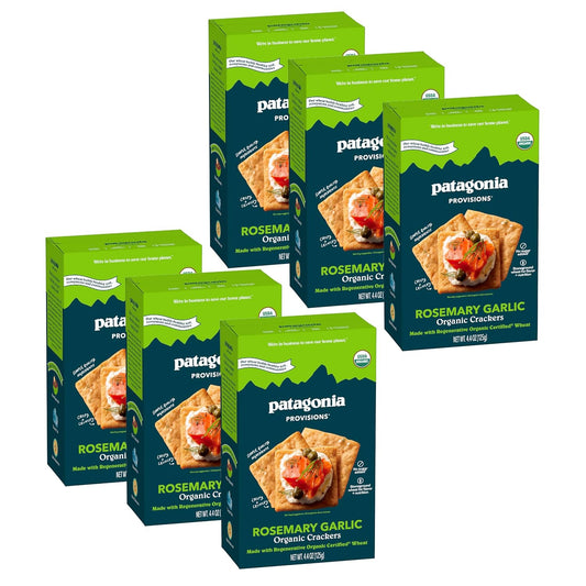 Patagonia Provisions Organic Rosemary Garlic Crackers - 6 Pack