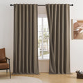 DUALIFE Brown Curtain 96 in Long - Thermal Blackout Panels