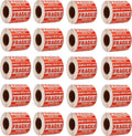 Handle With Care Fragile Warning Tape 2 x 3 Labels - 20 Rolls