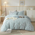 Blue Floral Comforter Set Twin XL - Soft Fluffy All-Season Comforter