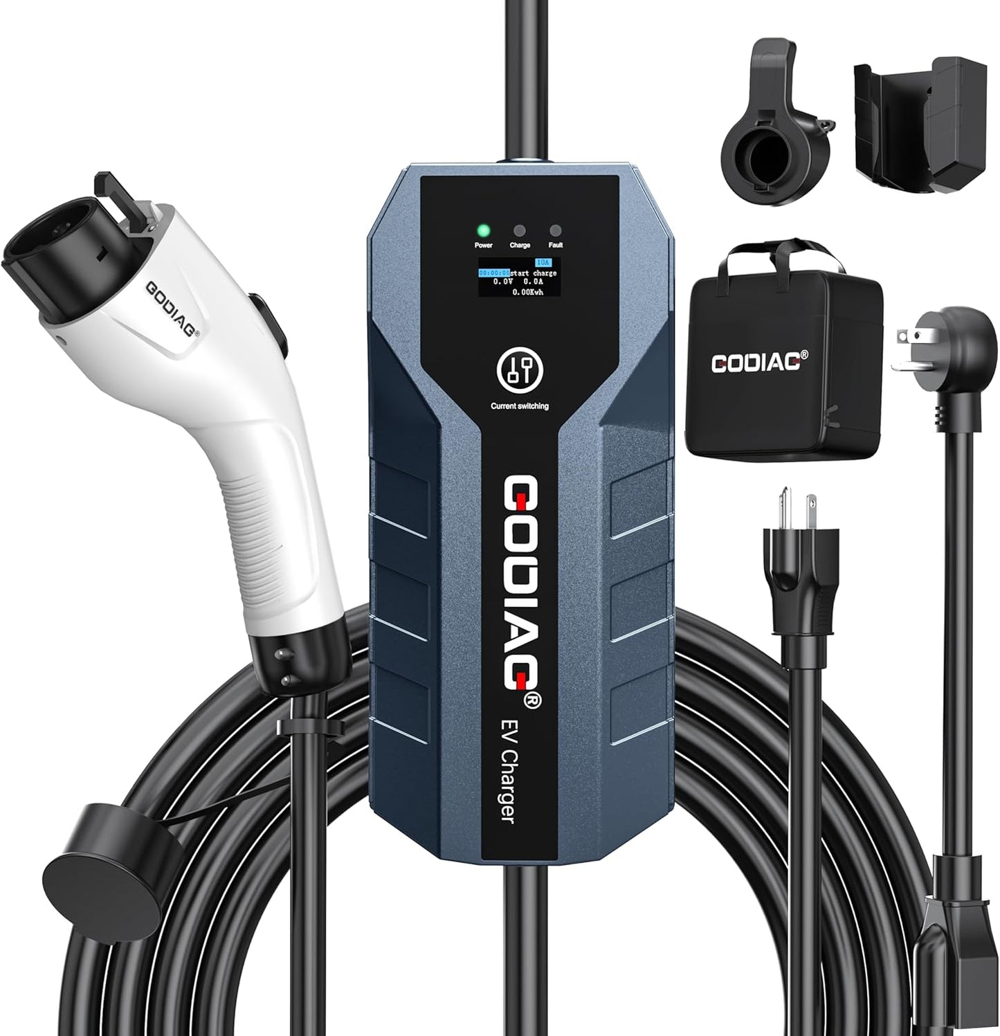 GODIAG Level 1+2 EV Charger - Portable Electric Car Charger