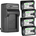 Kastar 1650mAh 4-Pack Batteries with AC Wall Charger - Camcorder Power