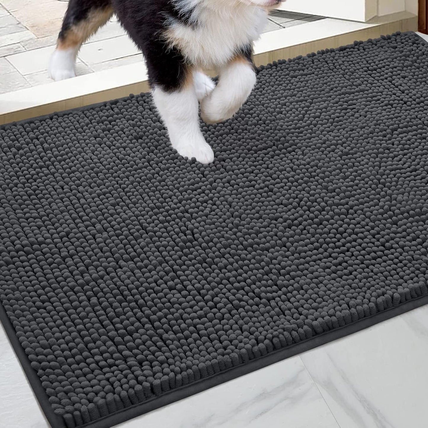 Highly Absorbent Chenille Doormat for Indoor Entrance Use