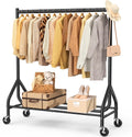 Heavy Duty Clothes Rack 47.2in Rolling Garment Rack - 420 LBS Capacity