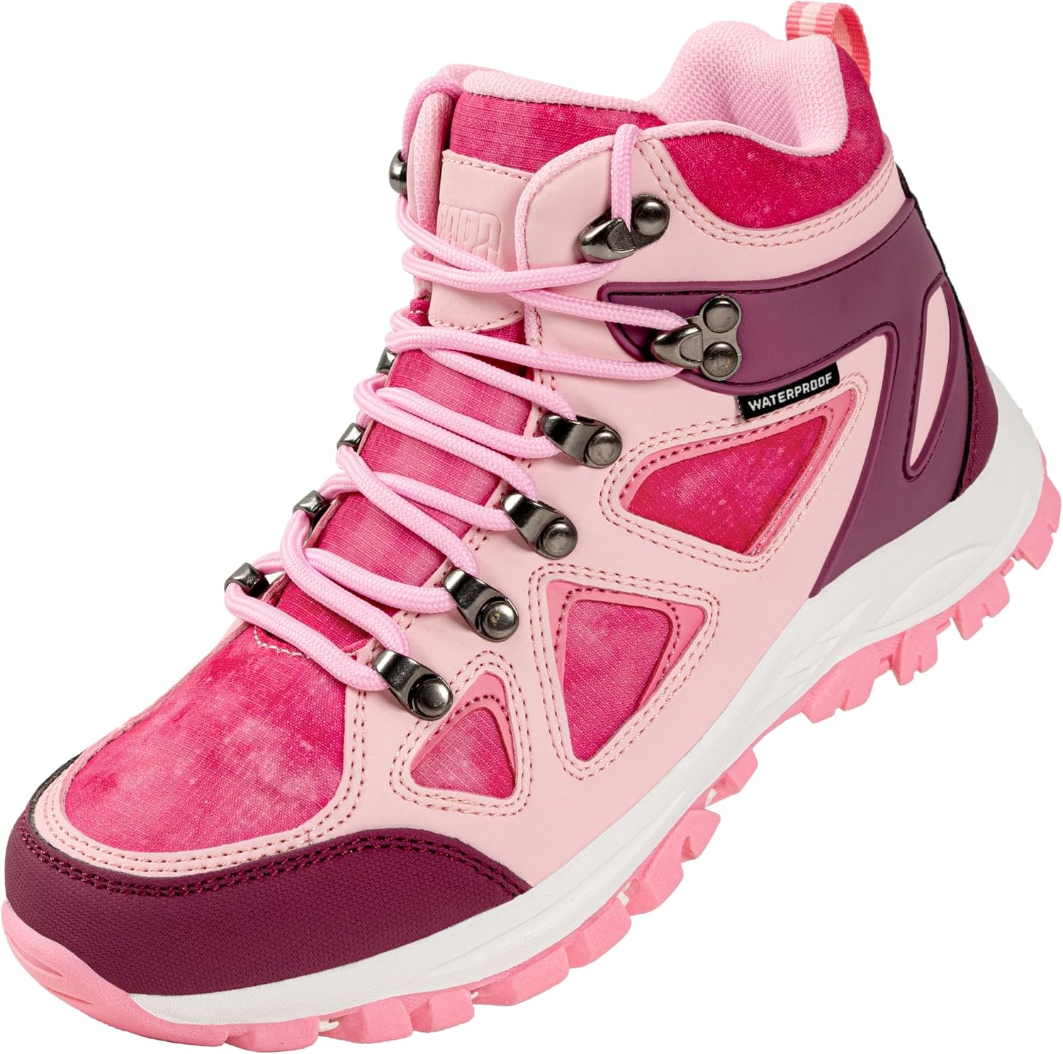 R CORD Kids Hiking Boots Waterproof Durable Anti-Skid Shoes
