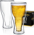 Dragon Glassware Beer Glasses - Double Wall Insulated Set of 2