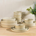 Ceramic Dinnerware Set for 6 - Handcrafted Speckled Porcelain