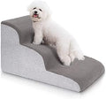 Uross Dog Stairs for Small Dogs - 3-Tier Foam Pet Steps for Bed Couch